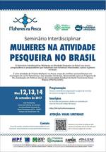 Panfleto sobre o seminário interdisciplinar mulheres na atividade pesqueira do brasil